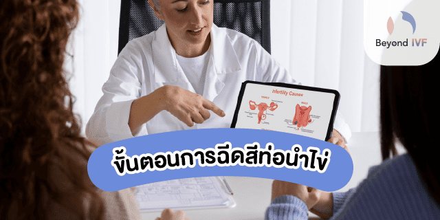 ขั้นตอนการฉีดสีท่อนำไข่